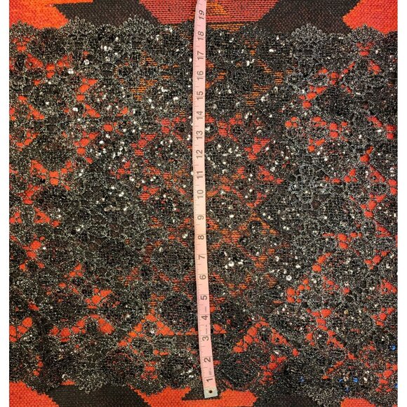 Joan Rivers Black Sparkling Lace Wrap 58"x13" - Picture 3 of 6
